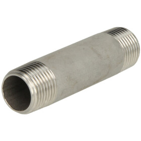 Stainless steel double pipe nipple 80mm 1/2" ET,...