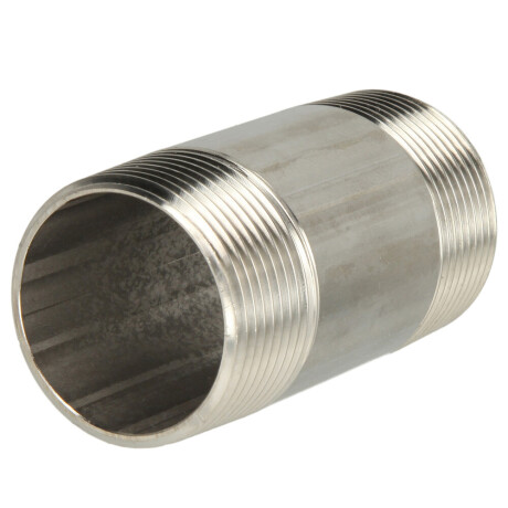 Stainless steel double pipe nipple 40mm 1 1/2" ET, conical thread